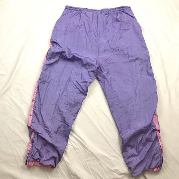 Vtg Active Stuff Size M Floral Track Suit Full Zip Jacket & Pants Purple Pink - Picture 6 of 13